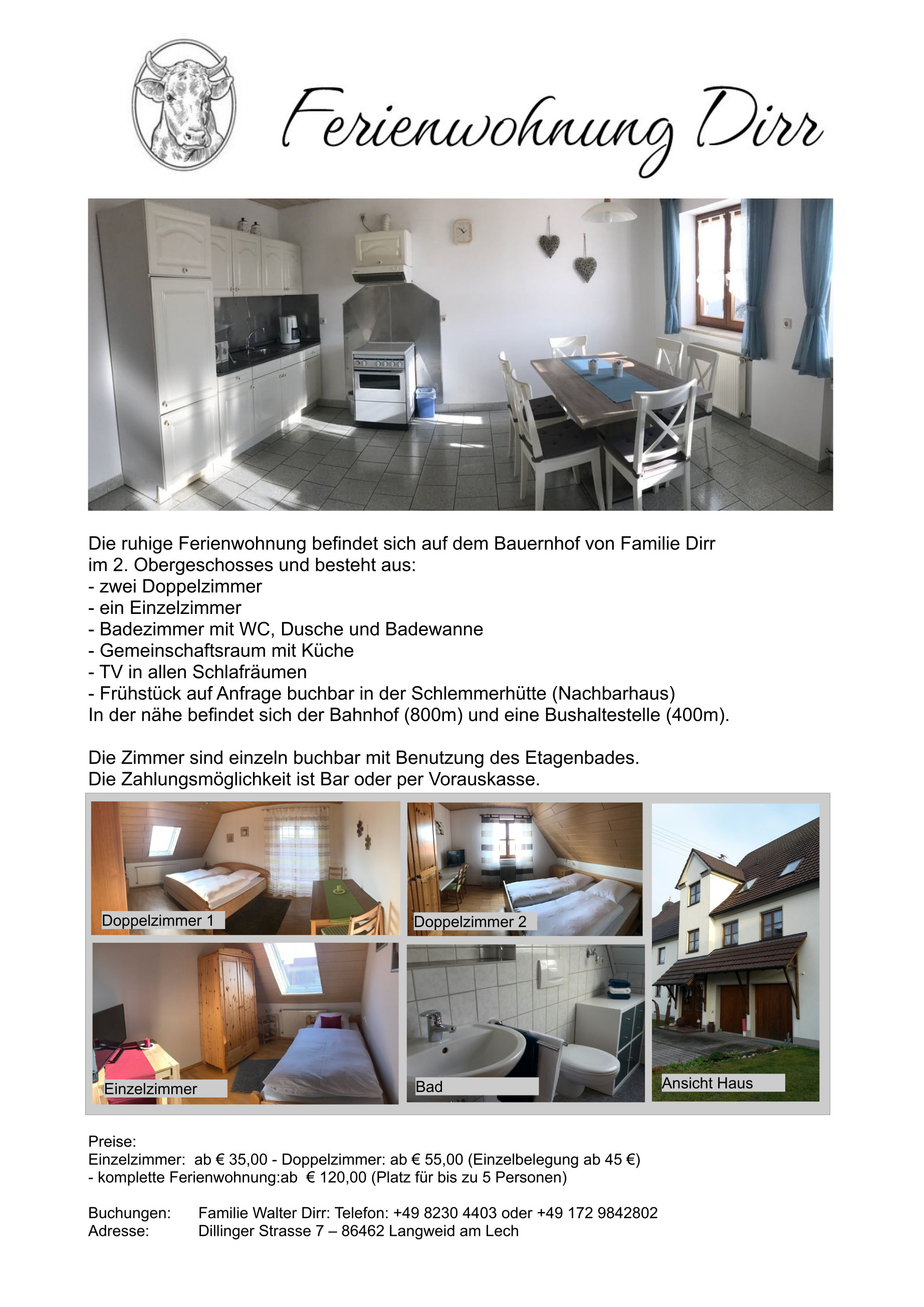 Ferienwohnung Flyer